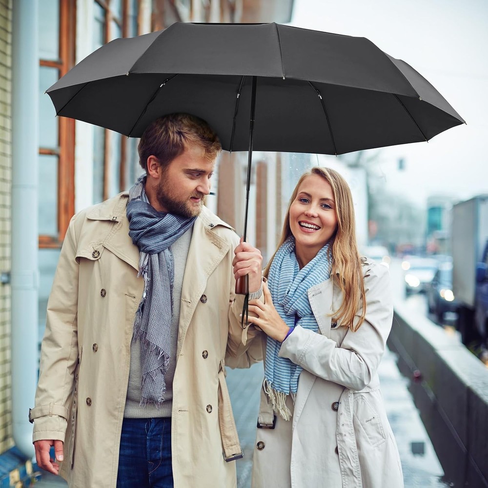 54 Inch Large Compact Windproof Golf Umbrella Rain Oversized Auto Open Close