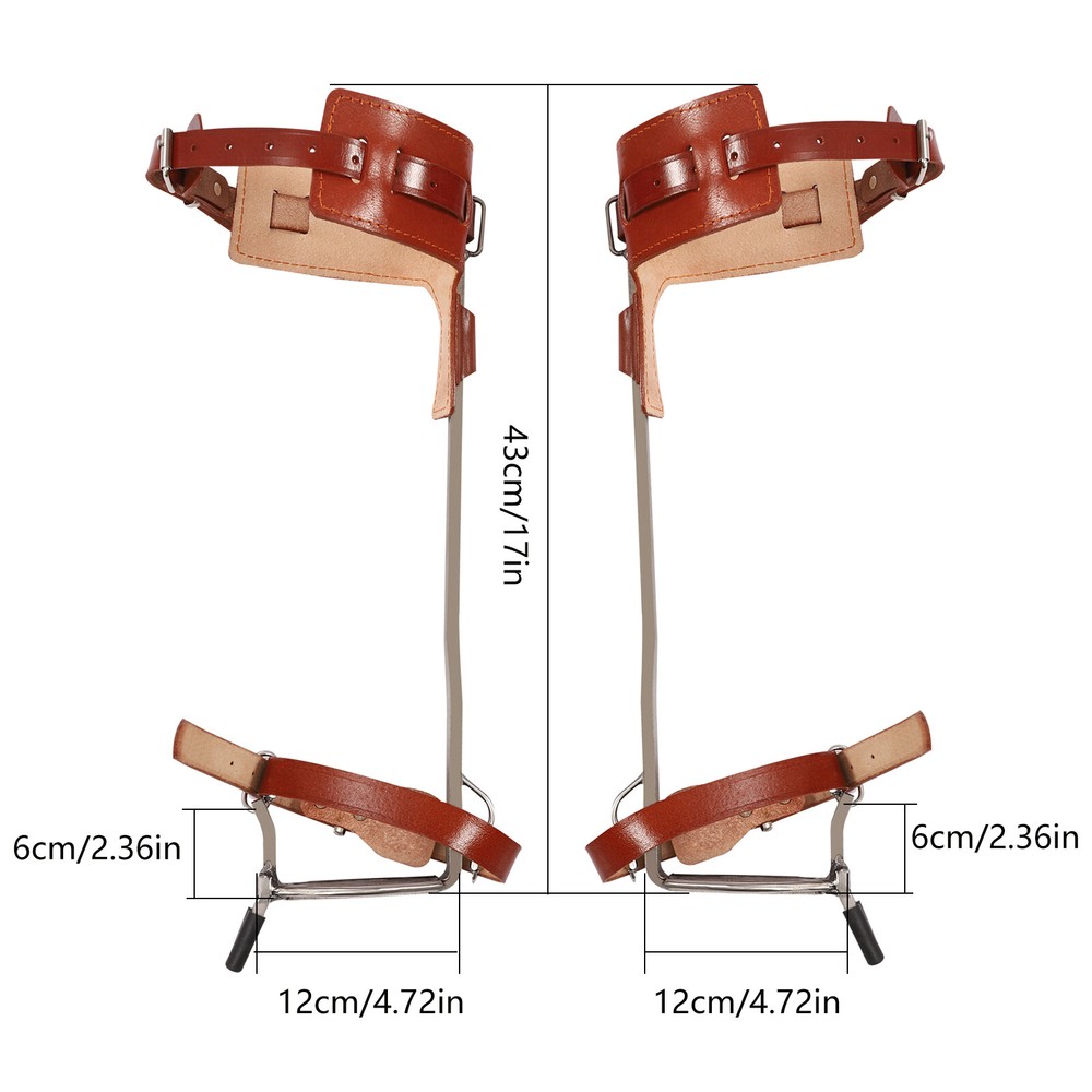 Adjustable Tree Climbing Spike Set Pole Climbing Spurs Tools Climber Strap Gaffs