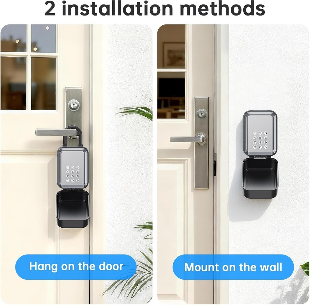 Smart Bluetooth Lock Box with PIN Code & Waterproof for Airbnb Access