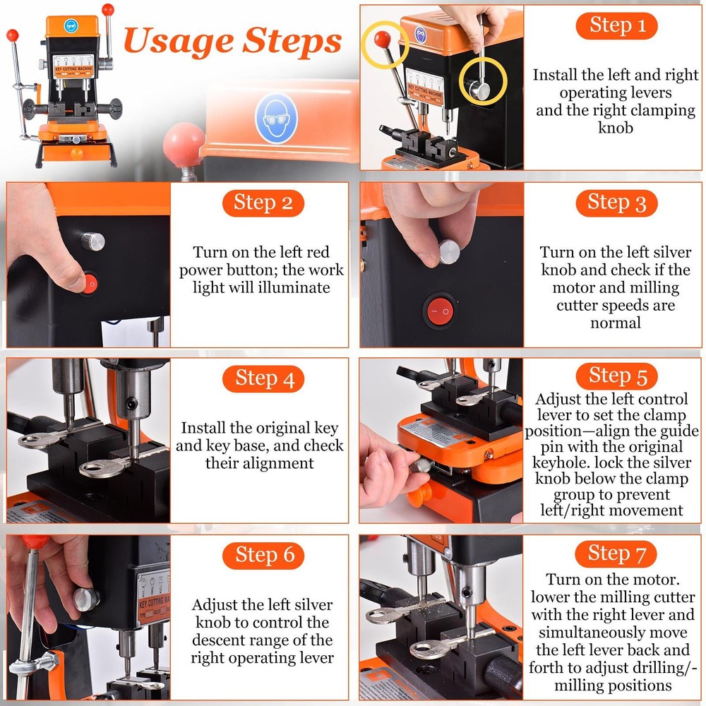 Key Machine Duplicating Key Cutting Machine Copy Key Cutting Machine Brand New--