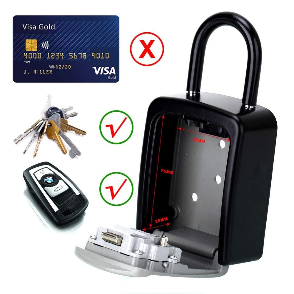Key Lock Box, Combination Lock box with Code for House Key Storage, Combo Doo...