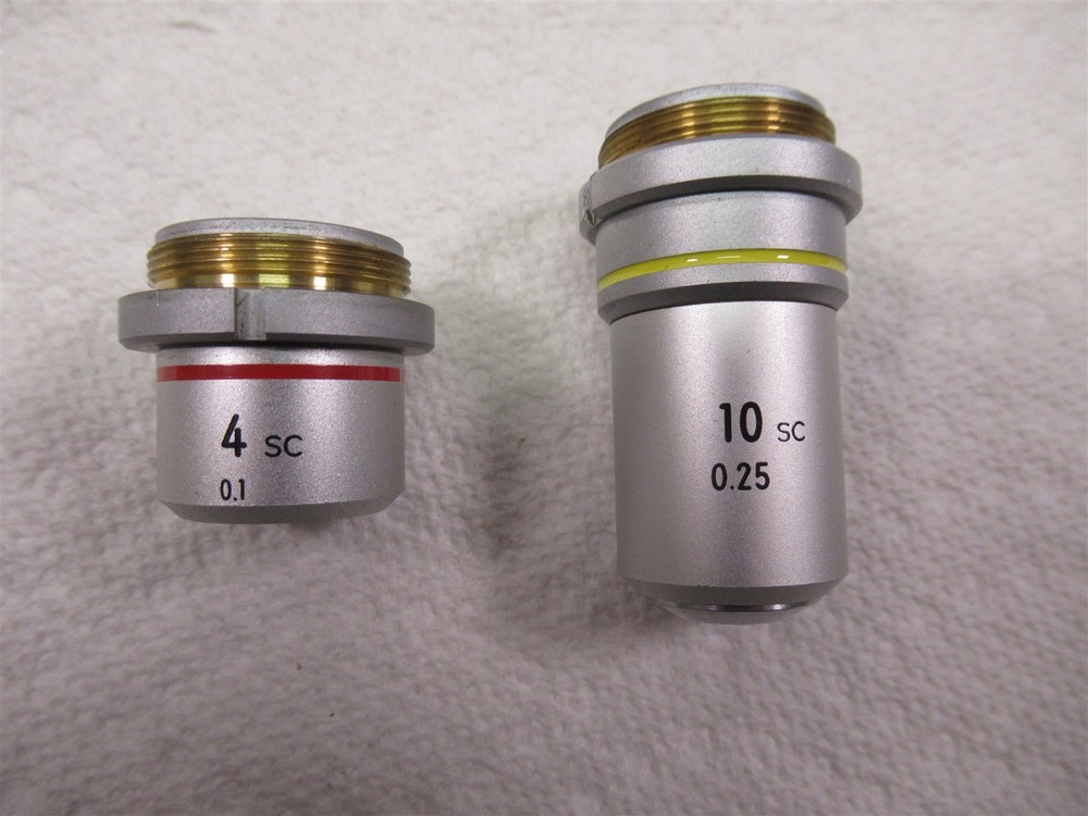 Nikon 10x and 4x Microscope Objective Lenses for Model SC