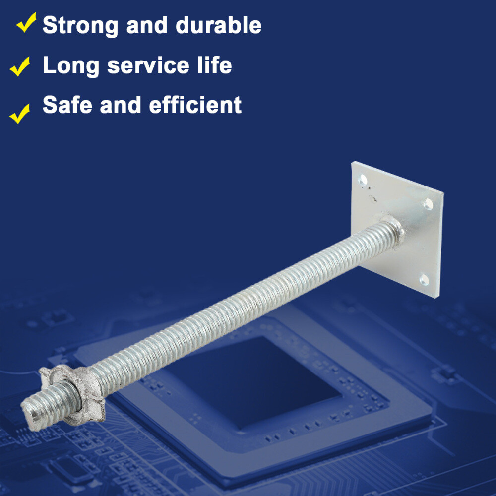 Adjustable Leveling Jacks 18" Scaffolding Solid Screw Jack with Base Plate 4Pcs