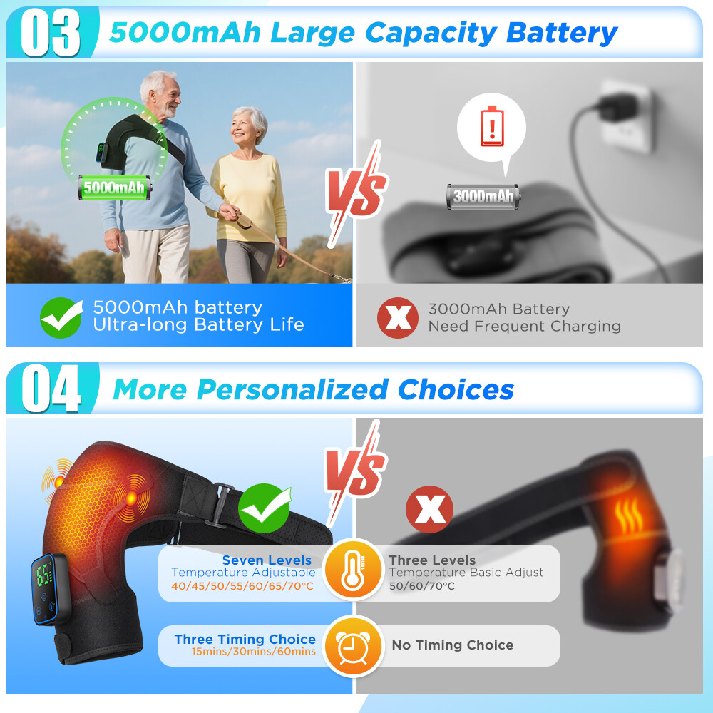 APP Control Shoulder Massager Graphene Heating Shoulder Brace with Vibration