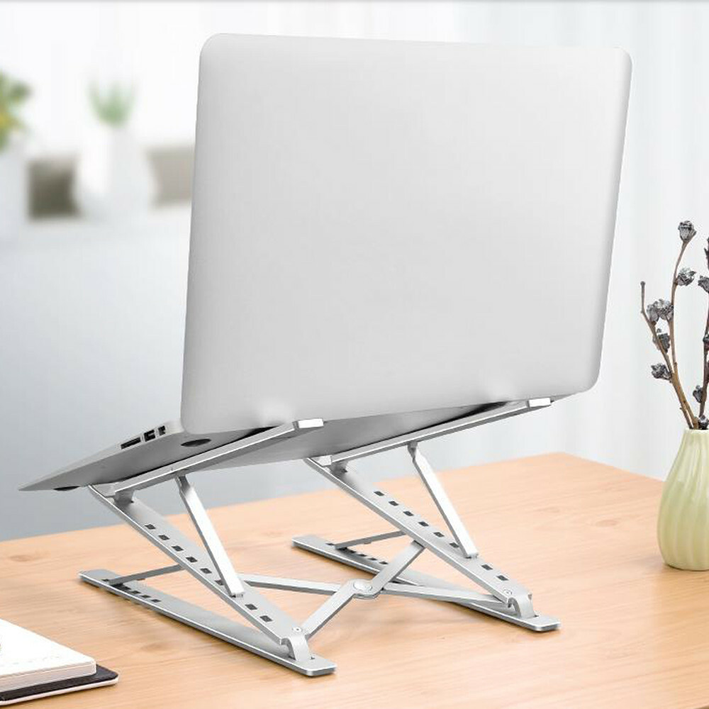 Portable Aluminum Laptop Stand Height Adjustable Cooling Holder Foldable Macbook