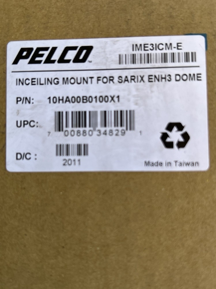 New Pelco IME 3ICM-E Dome In Ceiling Mount White