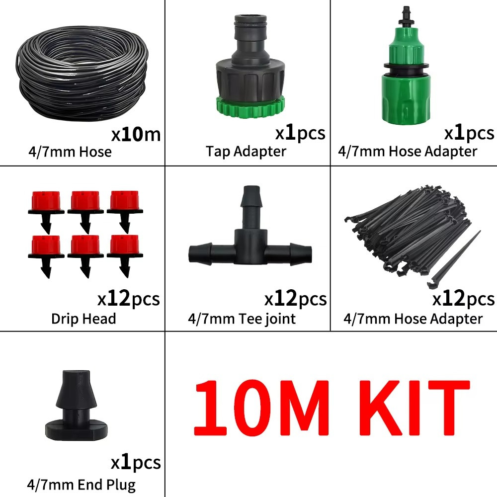 1set Micro Drip Irrigation Kit: Automatic Garden Watering Hose System