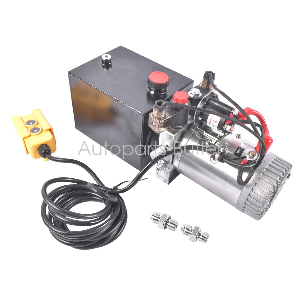 Hydraulic Power Unit Hydraulic Pump 12V Double Acting 4 Quart Dump Trailer
