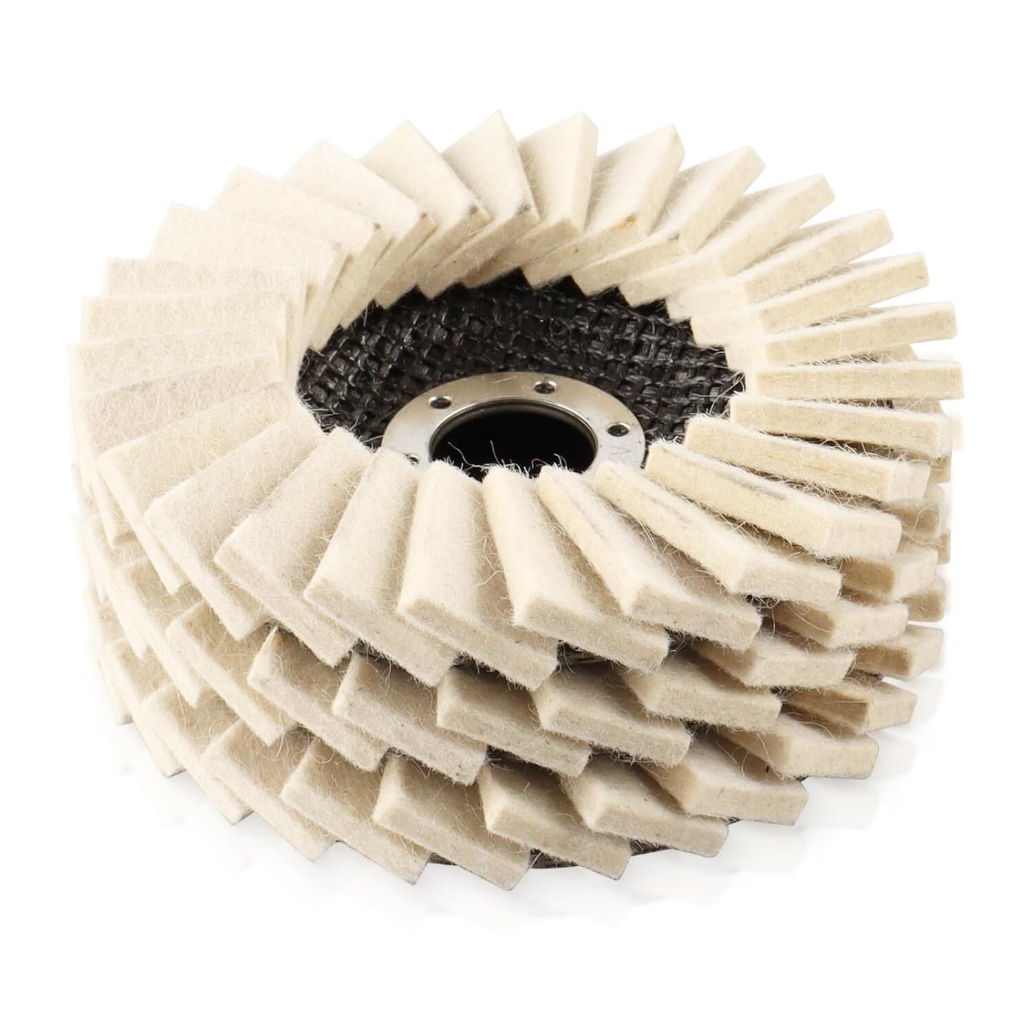 5in Wool Felt Flap Disc Metal working Polishing Buffing Wheel For Angle Grinder