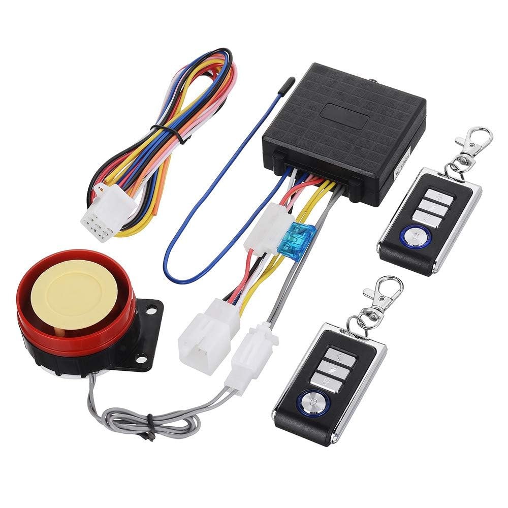 DC12V Motorcycle Anti-Theft Alarm Security System Remote Control Engine Start...