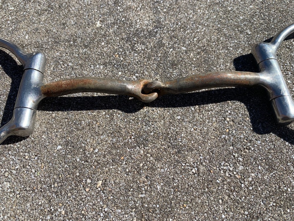 5" Sweet Iron Offset D Ring Snaffle Bit Western Horse Riding Training MARKED: RR