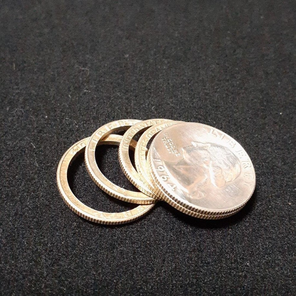 Second hand magic tricksB147 coin magic stack coin silver coin