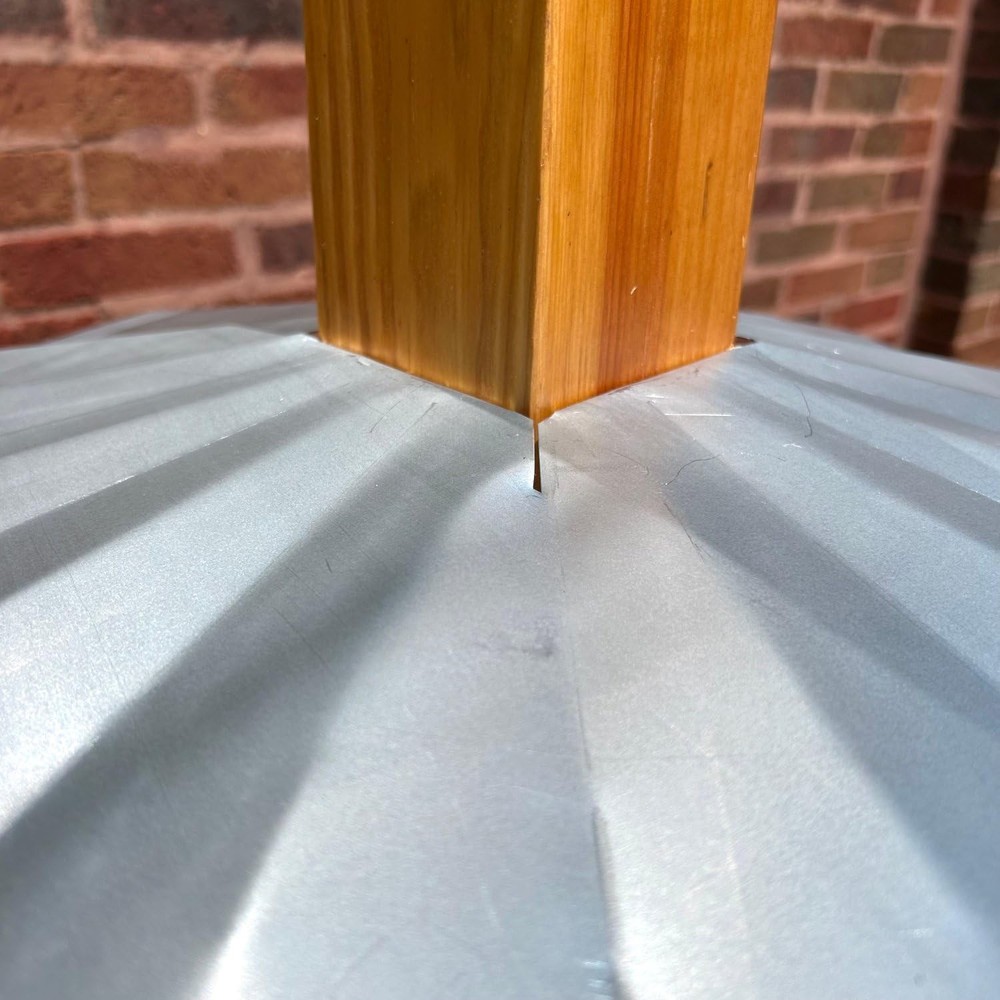 SB7GLV - 4X4 Disk Squirrel Baffle - Galvanized Finish - USA Tan