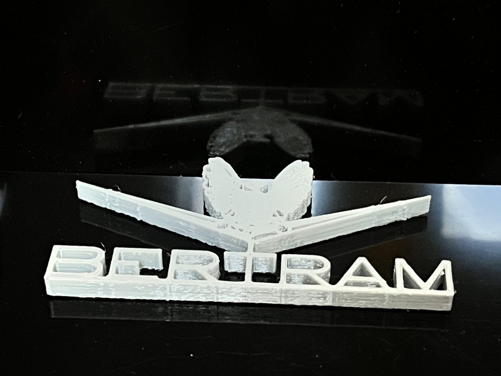 Single Plastic Bertram Exterior Emblem (Early Type) 3d Printed