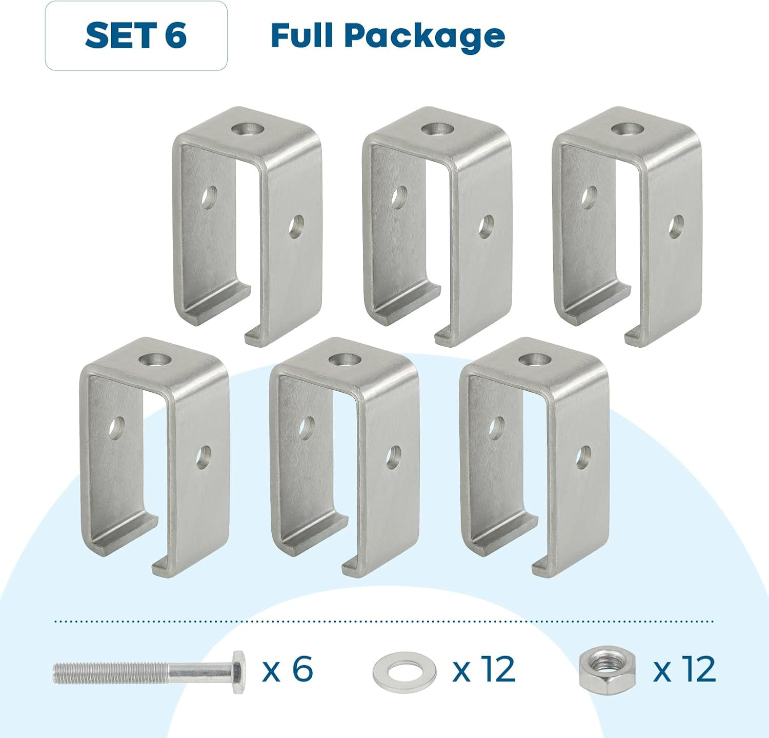 Channel Trolley Track Hanger Bracket, Intermediate Support Bracket for All 1-5/8