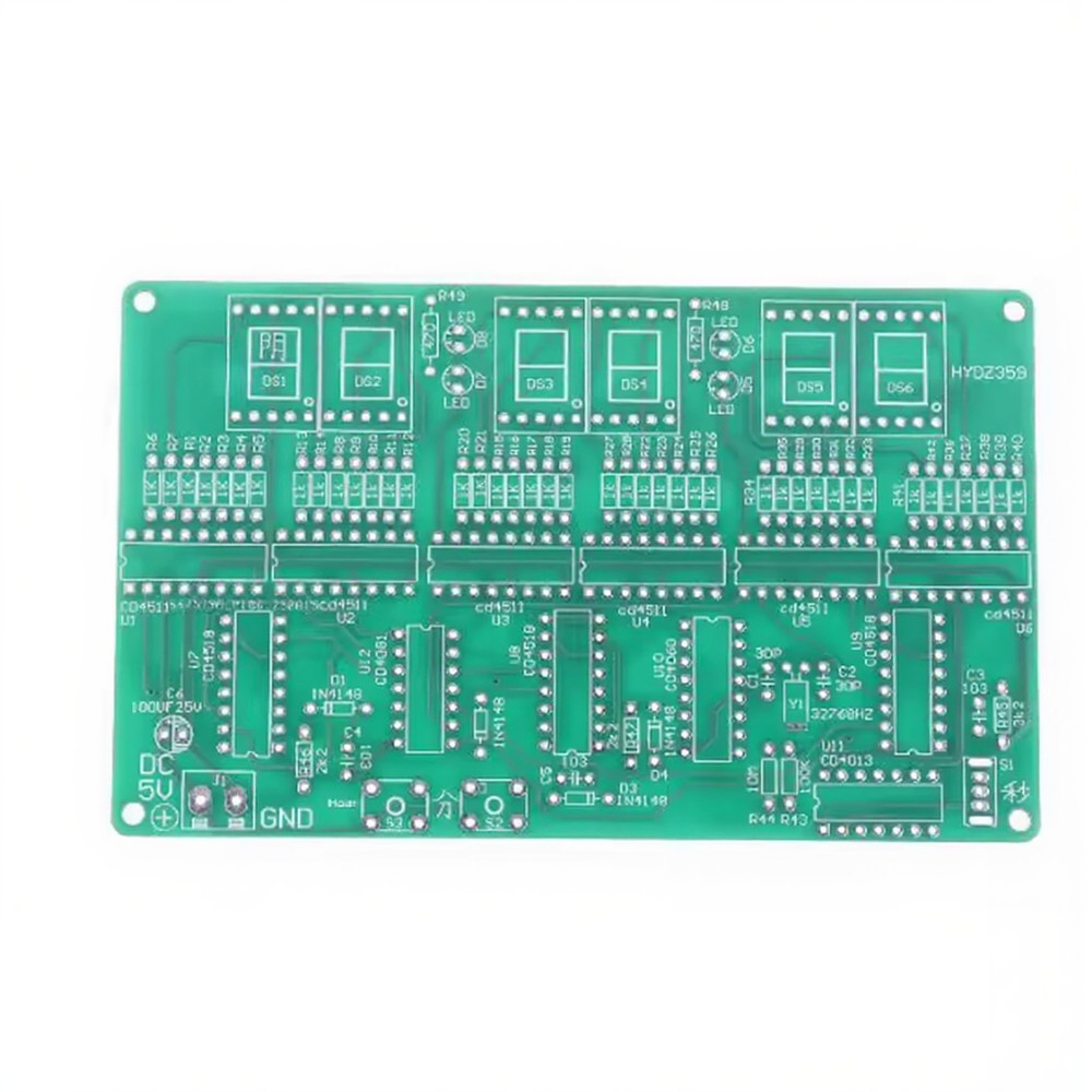 DIY Clock Kit 6 Digit Display for Hands On Electronics Learning and Soldering