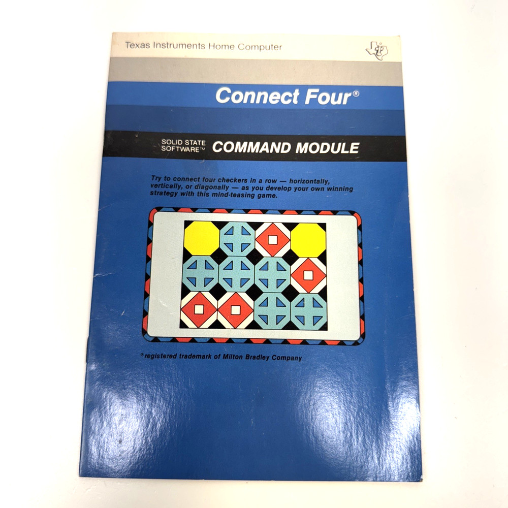 Connect Four Texas Instruments Home Computer Booklet Only