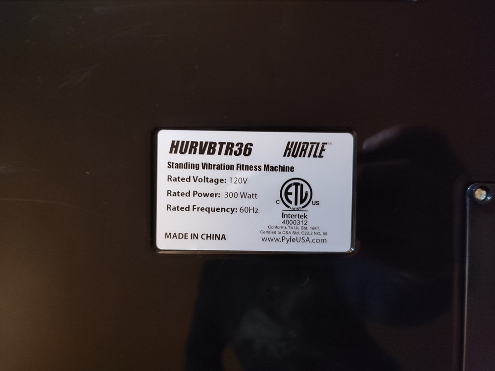HURTLE *NO REMOTE* White Vibration Platform Board Exercise HURVBTR36