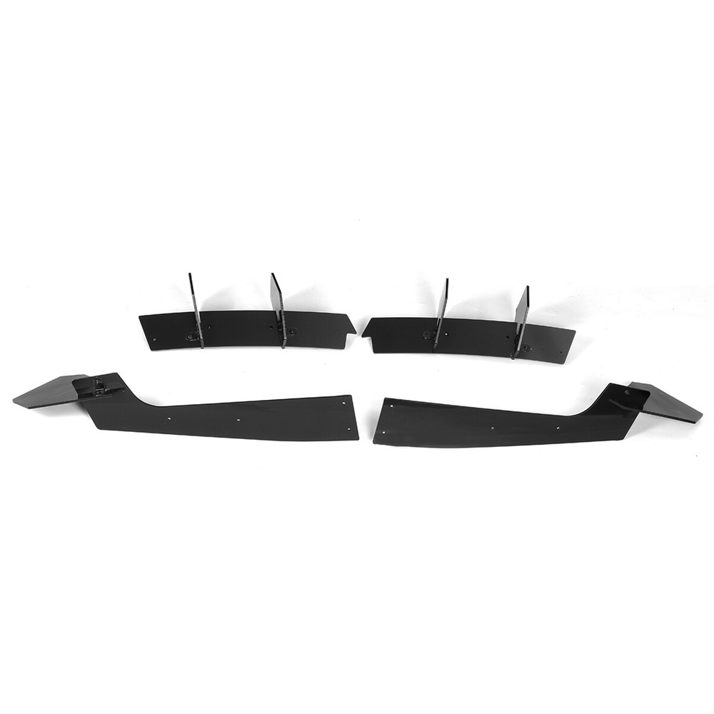 For Ford Mustang 2018-2021 Glossy Black Rear Diffuser & Rear Side Splitters