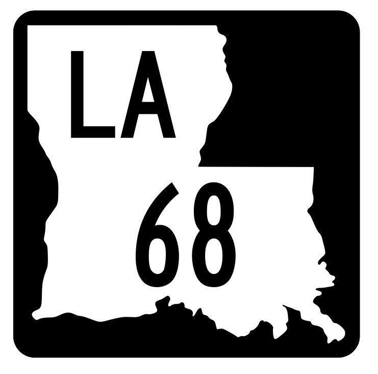 Louisiana State Highway 68 Sticker Decal