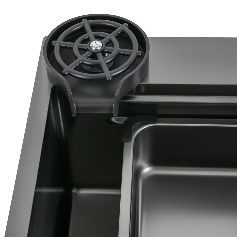 Multifunctional Digital Display Sink Workstation Kitchen Sink w/Pull-Out Faucet
