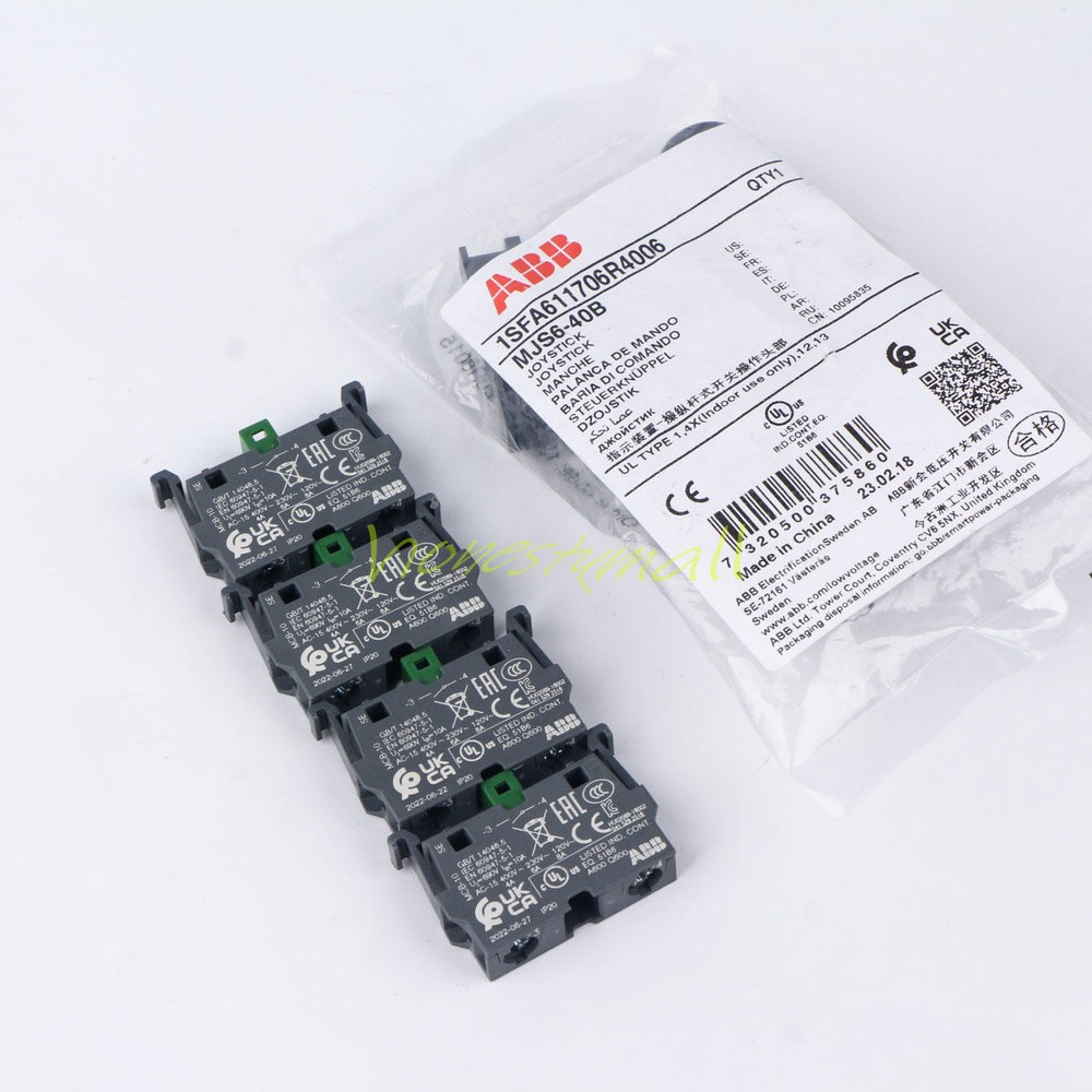 A New ABB Control Joystick Switch MJS6-40B with 4 MCB-10 Contacts Reset Type-