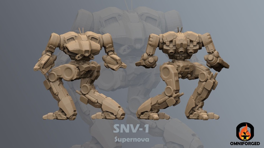 Supernova SNV-1 Mech MWO Miniature Compatible with Battletech
