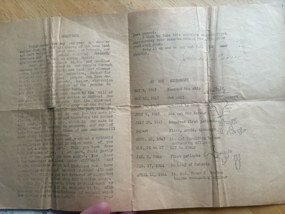 WWII US Navy USS Thurston Program Papers Look