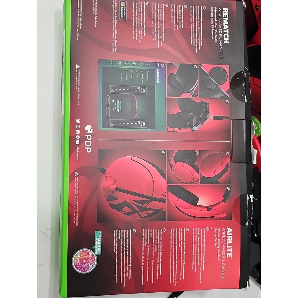 PDP Spirit Red Bundle: Advanced Wired Controller & Wired Headset *OPEN NEW*