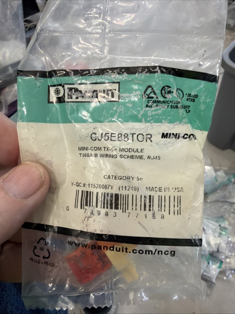 Pantduit Cat #5 Mini Com Jack Quantity 29 Jacks
