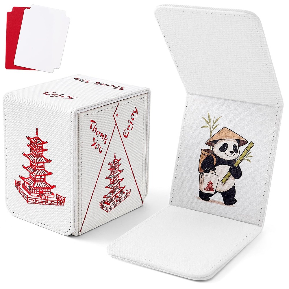 Venssu Chinese Takeout MTG Deck Box, Commander Deck Case Fits 100