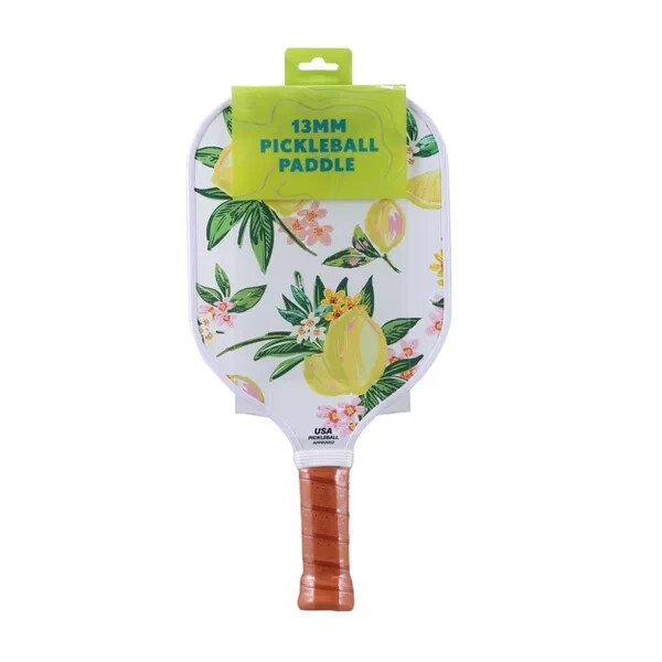 Double Sided Pickleball Paddle - Lemon/Pink Dash