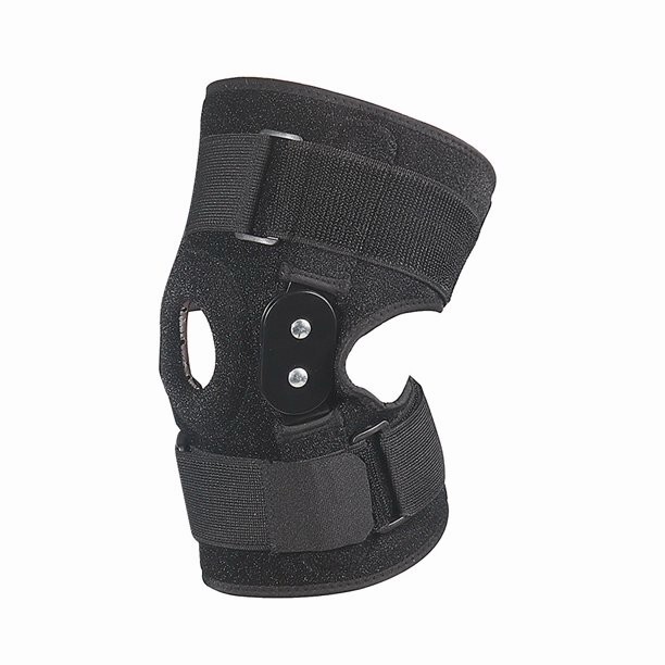 Knee Brace Hinged Compression Sleeve Joint Support Open Patella Stabilizer Wrap