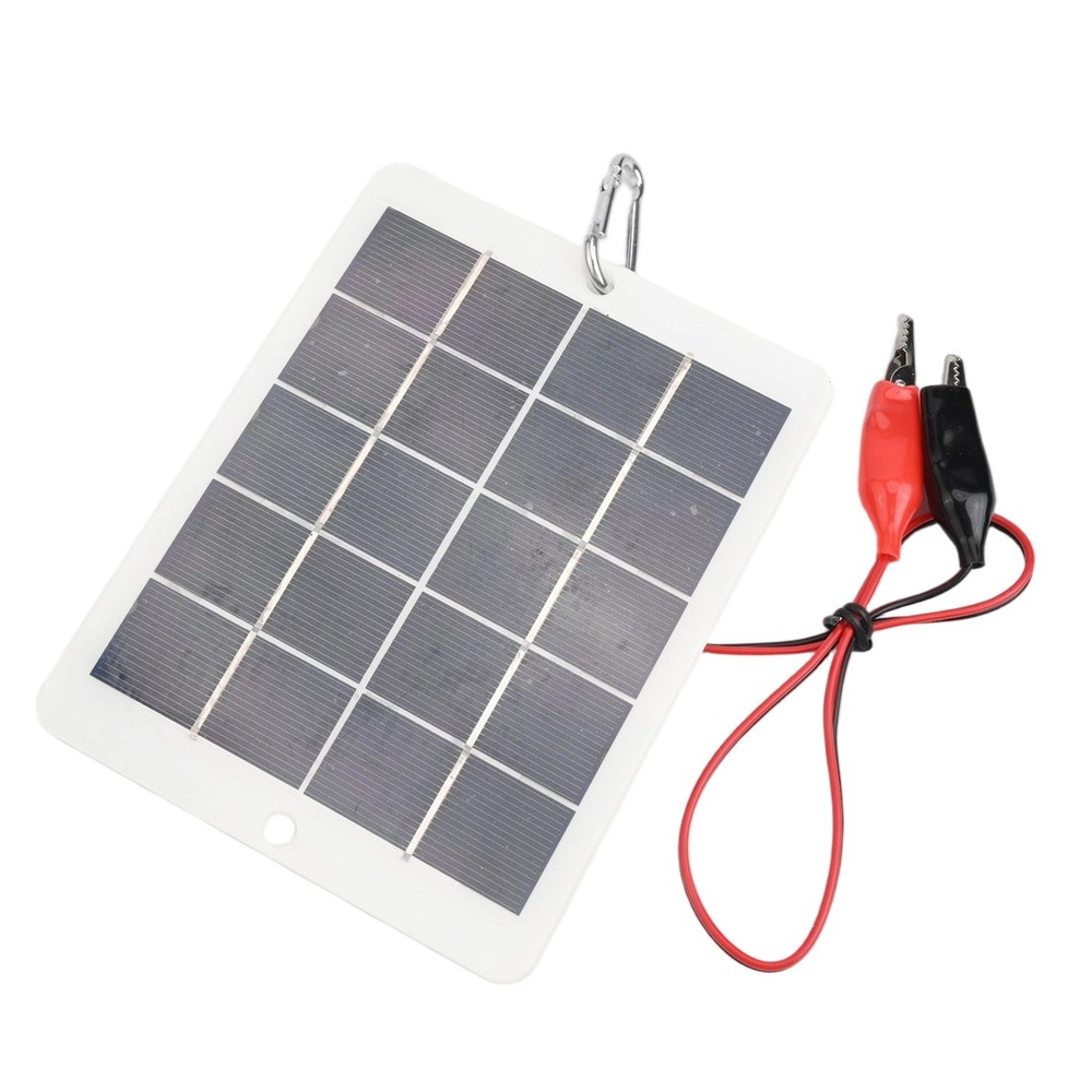 Efficient 10W 5V Solar Panel with Clip Outdoor Battery Charging Made Simple