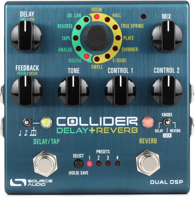 Source Audio Collider Stereo Delay+Reverb Pedal
