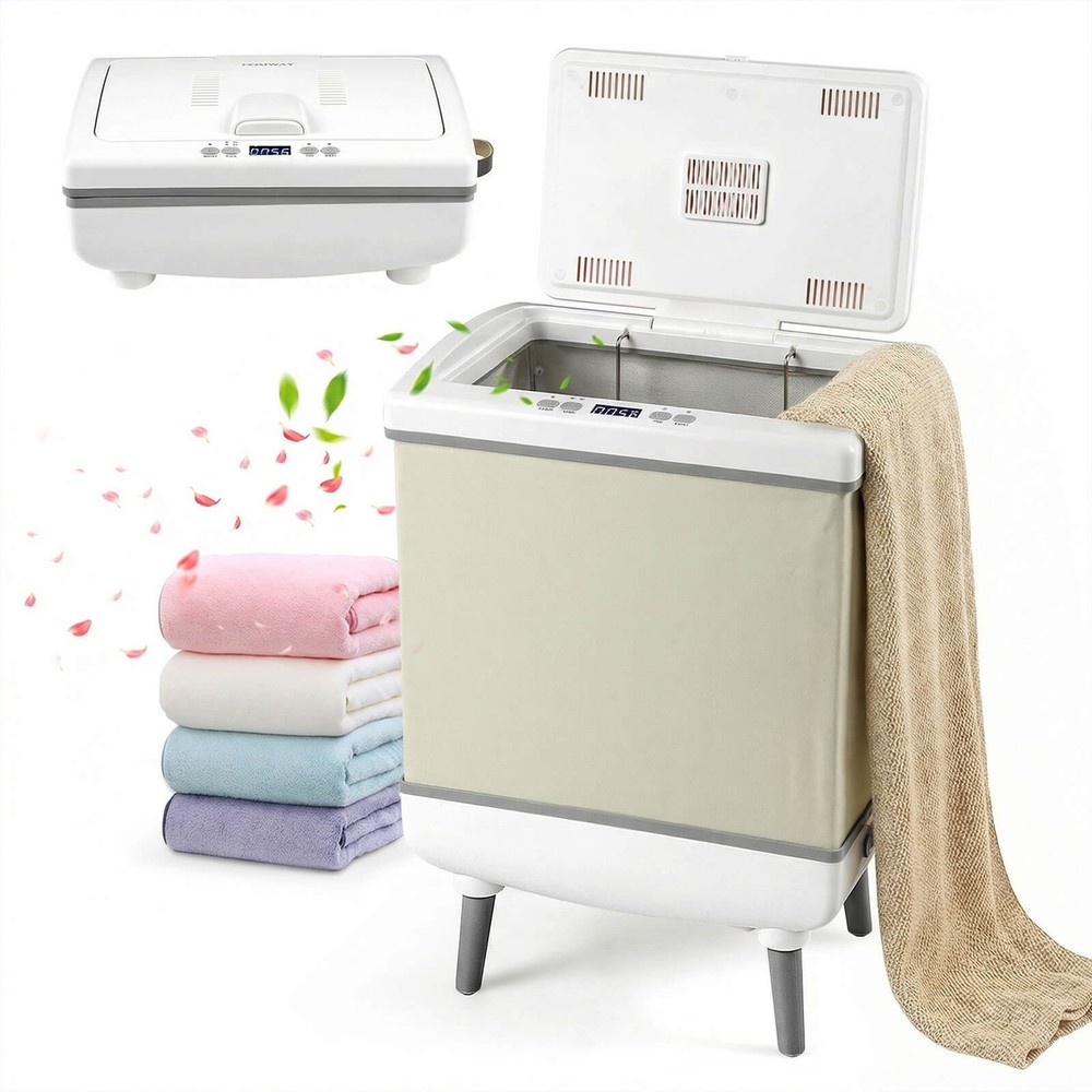 35L Large Blanket Warmer w/ Heating & Drying Modes, 24H Timer, Delay, Child Lock