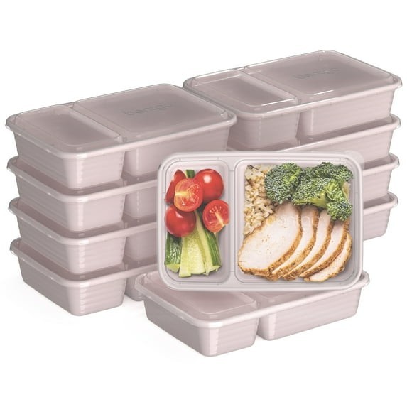 20PC Reusable Meal Prep Containers Stackable BPA Free Microwave Freezer Safe