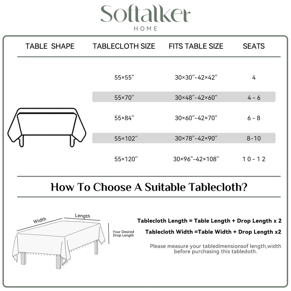 Softalker Checkered Tablecloth 55" x 84" (Rectangular), Yellow Plaid