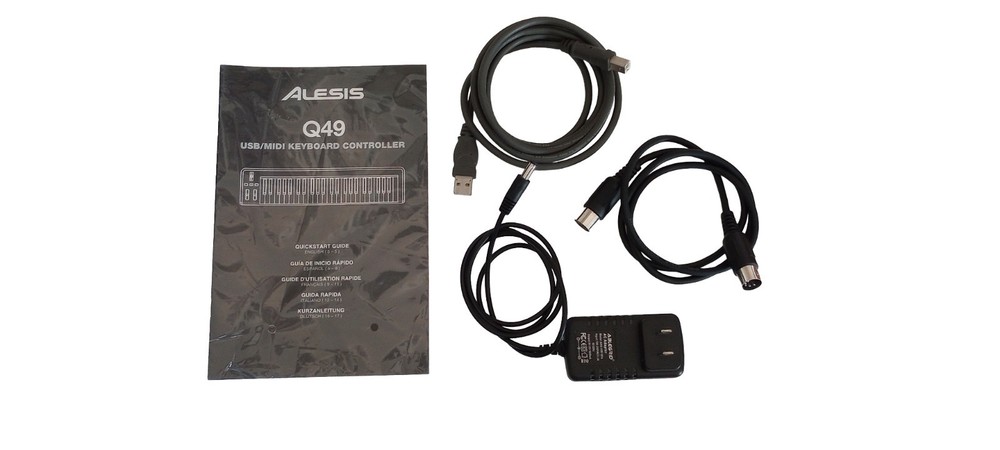 Alesis Q49 USB MIDI Keyboard Controller - 49 Keys - Original Box & Extras