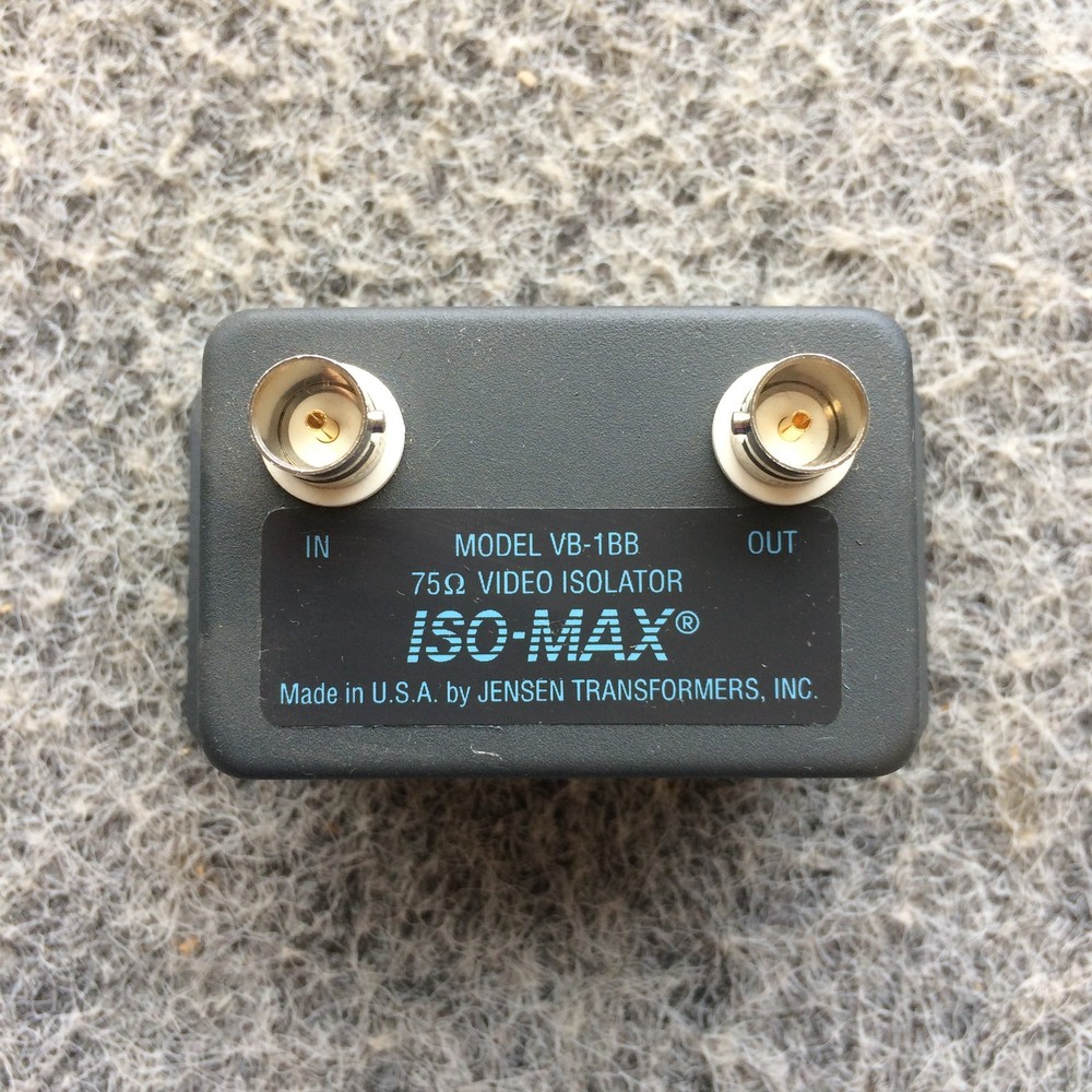 Jensen Transformers VB-1BB ISO-MAX Composite Video Isolator w/BNC Connectors
