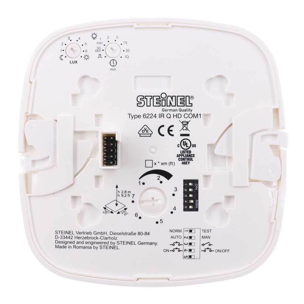 STEINEL 6224-IR-Q-HD-COM1 CEILING MOUNT OCCUPANCY SENSOR, 24V, WHITE