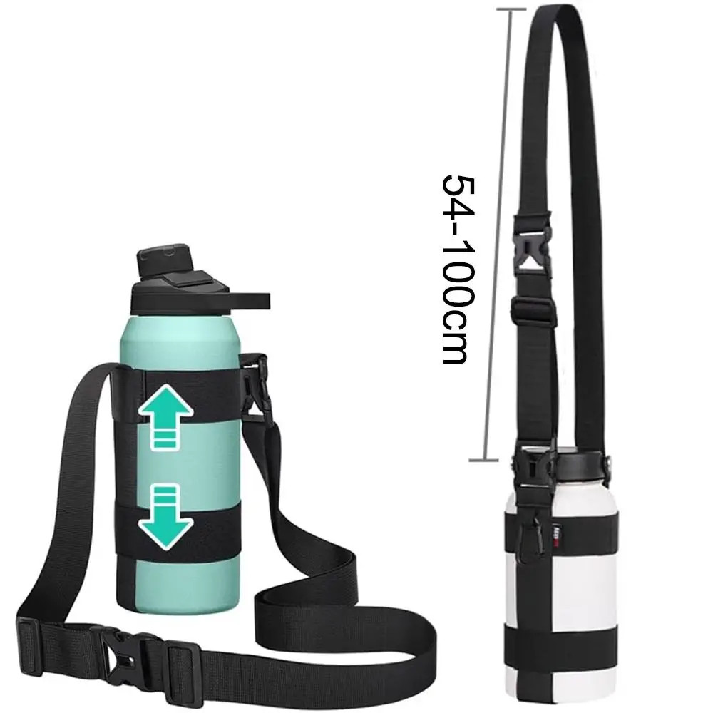 Durable Universal Water Bottle Carrier Sling Adjustable Elastic Bottle Shoulder