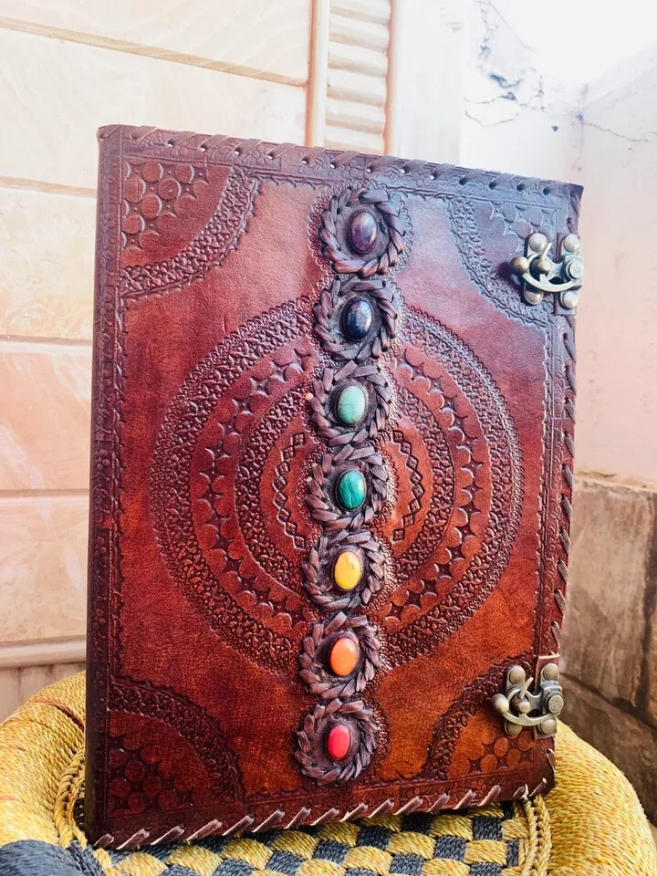 Refined Leather Ring Binder Binder Cover Notebook Office Folder Seven Stone