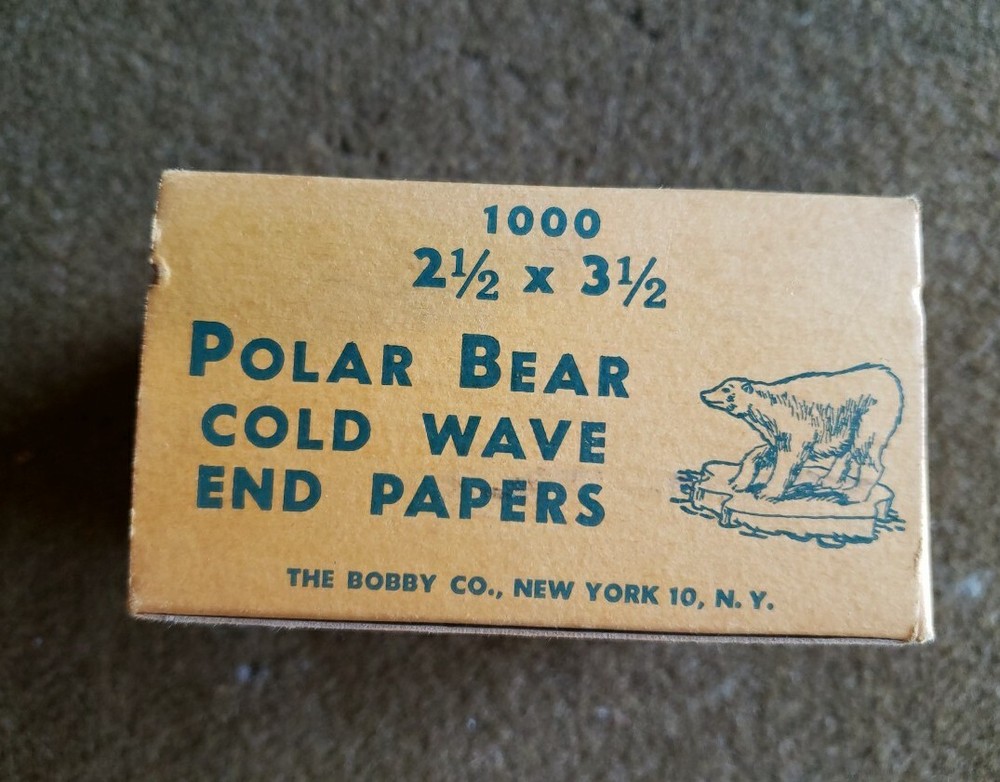 NOS WWII Era Polar Bear Cold Wave End Papers Box - Full 1000 WAC WASP WAAC WAVE