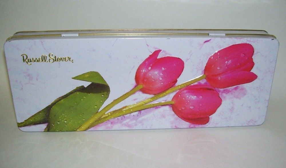 Hinged Tulips Tin Box