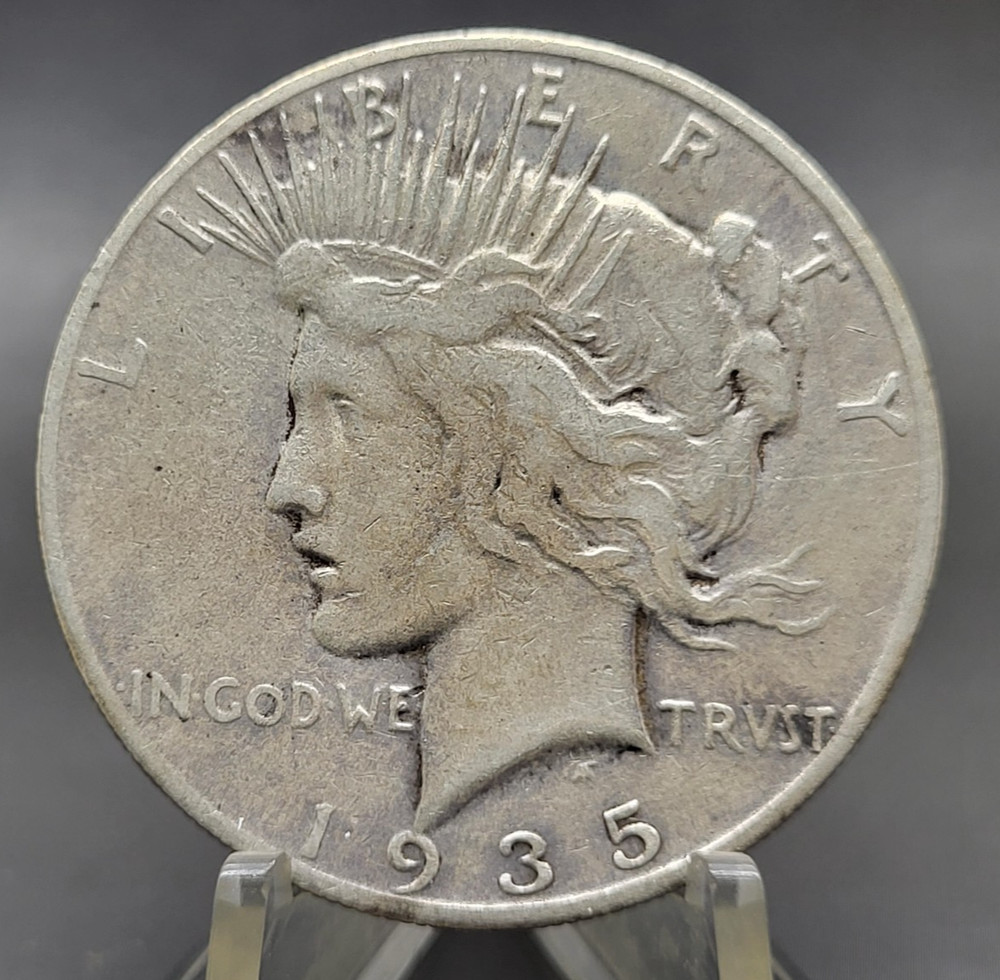 1935 S U.S. Peace 90% Silver Dollar