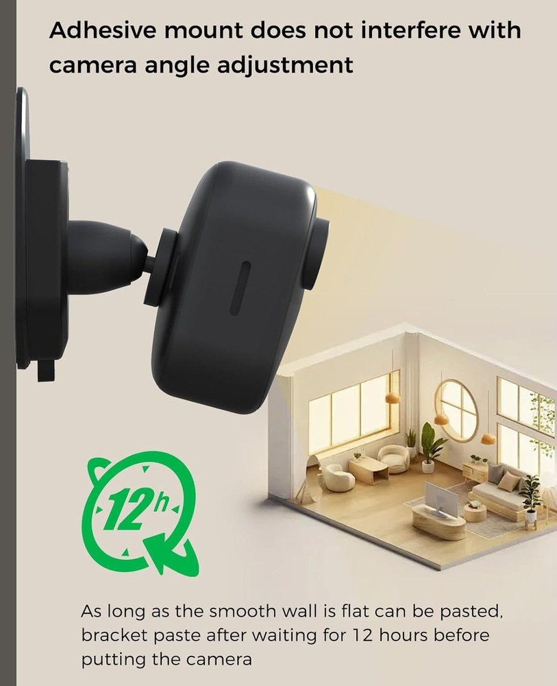 Black 3 Pack Blink Camera Mounts - Adhesive Brackets for Effortless Installation
