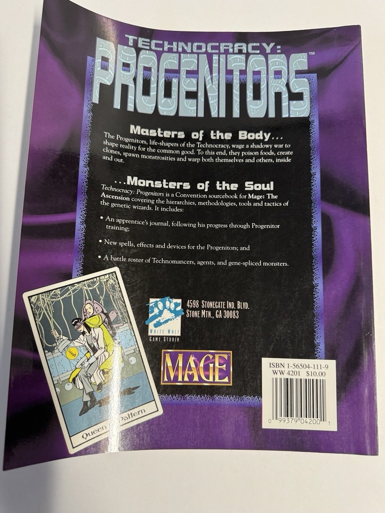 Technocracy Progenitors Mage The Ascension RPG Sourcebook White Wolf