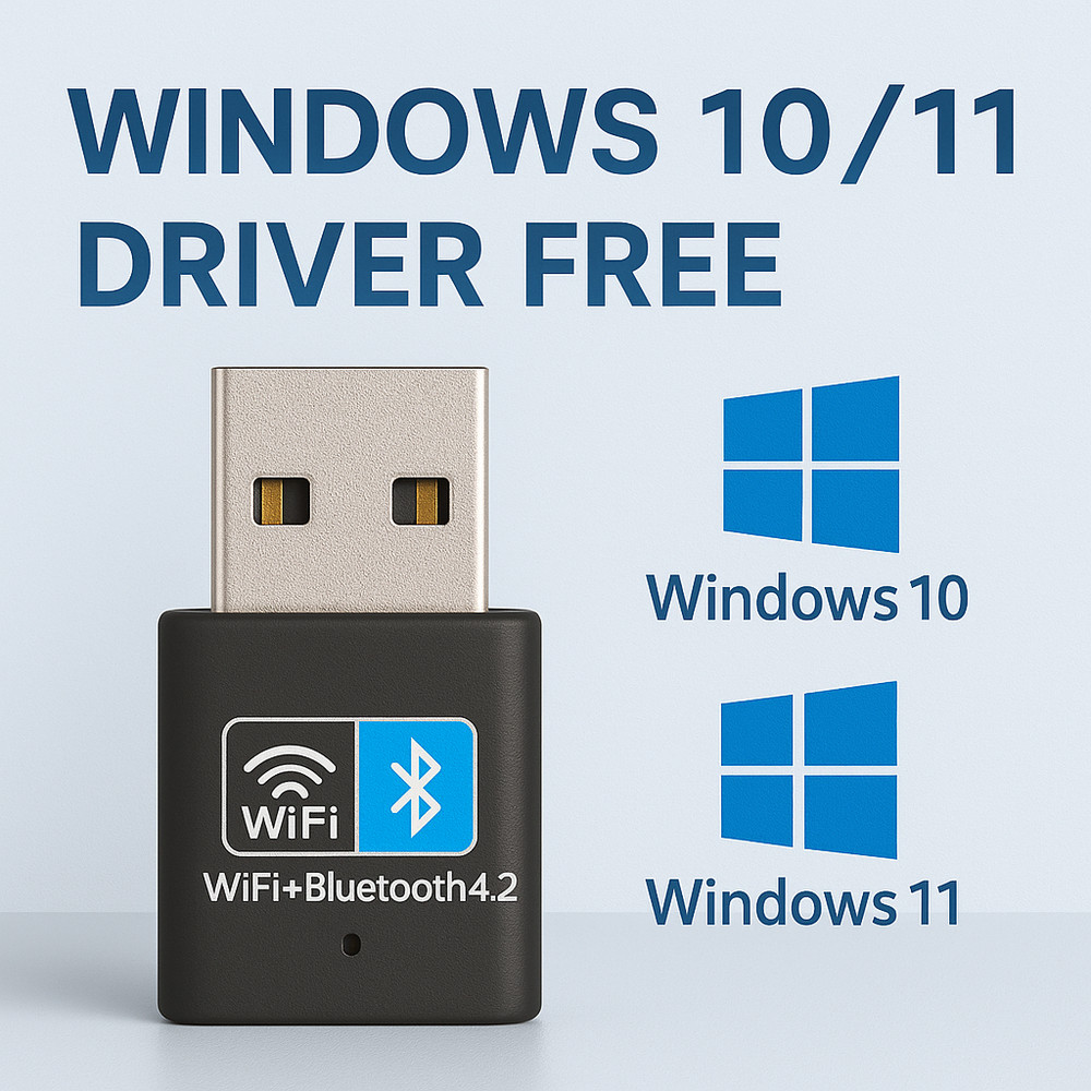 WiFi 150mbps + Bluetooth USB Adapter, 2.4G, Bluetooth 4.2 for PC