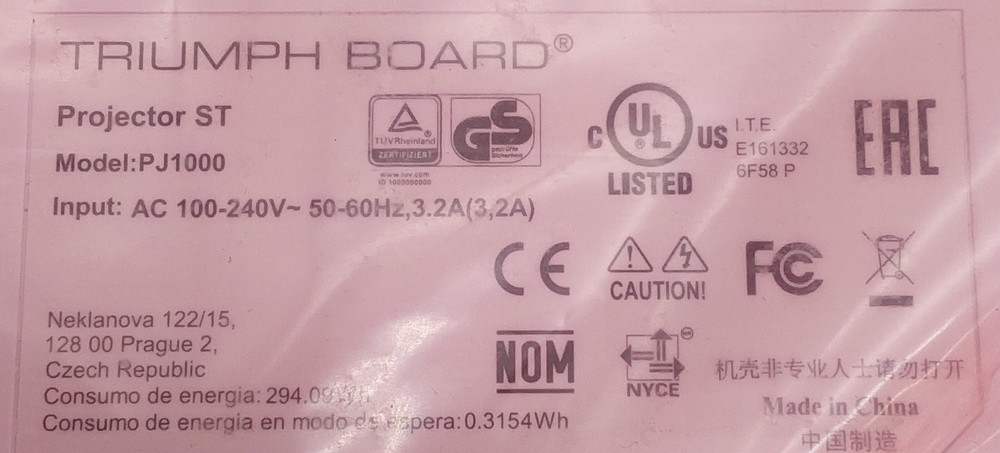 Triumph Board PJ1000 Desktop Projector for Interactive Systems